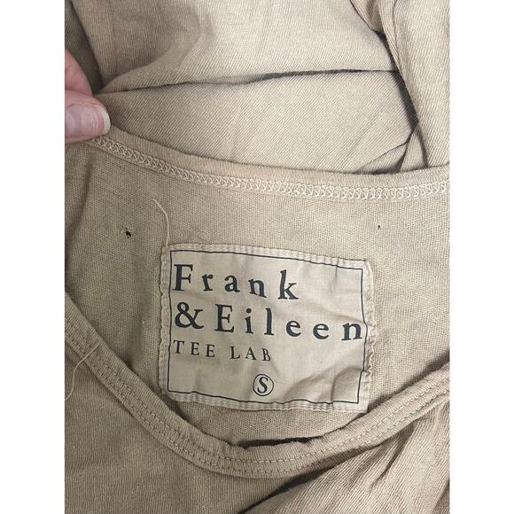 Frank & Eileen Tee Lab High Low Long Sleeve top light brown size small FLAWED - Picture 8 of 10
